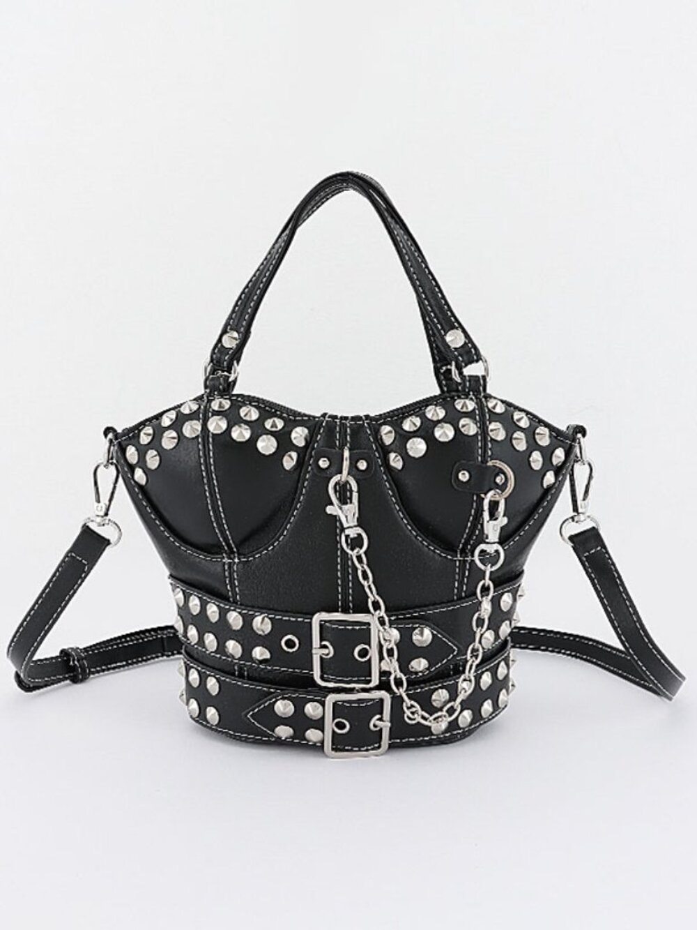 BNWT Metal Studded Bustier Corset 3D Top Novelty Convertible Bag